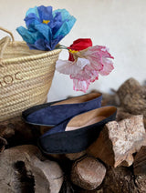 Immaculate Vegan - MOMOC Two-Tone Vegan Ballerinas | Black & Navy