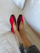 Immaculate Vegan - MOMOC Two-Tone Vegan Ballerinas | Red & Burgundy