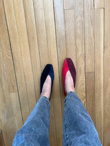 Immaculate Vegan - MOMOC Two-Tone Vegan Ballerinas | Red & Burgundy