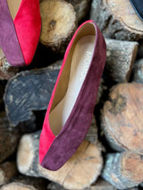 Immaculate Vegan - MOMOC Two-Tone Vegan Ballerinas | Red & Burgundy