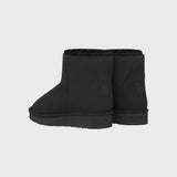 Immaculate Vegan - New Orchard Classic Unisex Vegan Faux Sheepskin Short Boots | Black