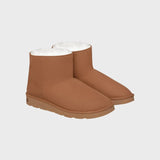 Immaculate Vegan - New Orchard Classic Unisex Vegan Faux Sheepskin Short Boots | Caramel