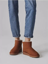 Immaculate Vegan - New Orchard Classic Unisex Vegan Faux Sheepskin Short Boots | Caramel