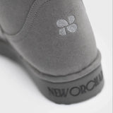 Immaculate Vegan - New Orchard Classic Unisex Vegan Faux Fur Medium Boots | Grey