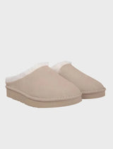 Immaculate Vegan - New Orchard Classic Unisex Vegan Faux Sheepskin Slippers | Beige
