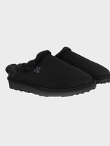 Immaculate Vegan - New Orchard Classic Unisex Vegan Faux Sheepskin Slippers | Black