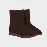 Immaculate Vegan - New Orchard Classic Unisex Vegan Faux Fur Medium Boots | Brown With White Fur