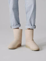 Immaculate Vegan - New Orchard Classic Unisex Vegan Faux Fur Medium Boots | Beige