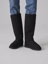 Immaculate Vegan - New Orchard Classic Unisex Vegan Faux Fur Long Boots | Black