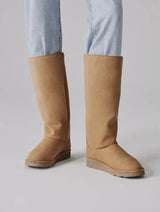 Immaculate Vegan - New Orchard Classic Unisex Vegan Faux Fur Long Boots | Beige