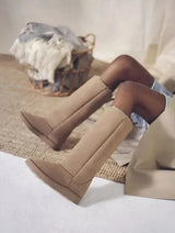 Immaculate Vegan - New Orchard Classic Unisex Vegan Faux Fur Long Boots | Beige