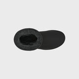 Immaculate Vegan - New Orchard Classic Unisex Vegan Faux Sheepskin Short Boots | Black Crystal