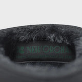 Immaculate Vegan - New Orchard Classic Unisex Vegan Faux Sheepskin Short Boots | Black Crystal