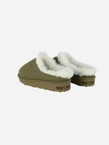 Immaculate Vegan - New Orchard Classic Unisex Vegan Faux Sheepskin Slippers | Khaki