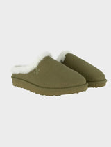 Immaculate Vegan - New Orchard Classic Unisex Vegan Faux Sheepskin Slippers | Khaki