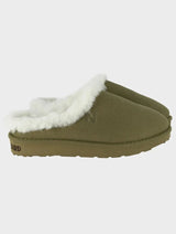 Immaculate Vegan - New Orchard Classic Unisex Vegan Faux Sheepskin Slippers | Khaki