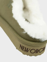 Immaculate Vegan - New Orchard Classic Unisex Vegan Faux Sheepskin Slippers | Khaki
