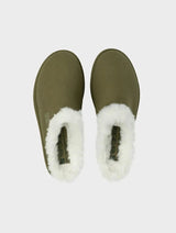 Immaculate Vegan - New Orchard Classic Unisex Vegan Faux Sheepskin Slippers | Khaki