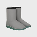 Immaculate Vegan - New Orchard Classic Vegan Faux Sheepskin Medium Boots | Grey With Green Sole