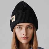 Immaculate Vegan - New Orchard Winter Vegan Combed Cotton Beanie | Black Charcoal Black