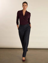 Immaculate Vegan - Baukjen Gylda Wrap Top | Plum