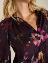 Immaculate Vegan - Baukjen Sabrina Printed Blouse | Plum Floral