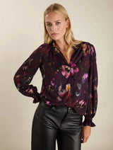 Immaculate Vegan - Baukjen Sabrina Printed Blouse | Plum Floral