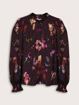 Immaculate Vegan - Baukjen Sabrina Printed Blouse | Plum Floral