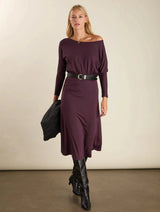 Immaculate Vegan - Baukjen Sarah Jersey Midi Dress | Plum