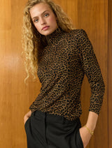 Immaculate Vegan - Baukjen Lucy Turtleneck Top | Chestnut Leopard