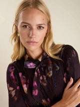 Immaculate Vegan - Baukjen Charlotte Printed Midi Dress | Plum Floral