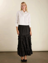 Immaculate Vegan - Baukjen Angelica Ruffle Maxi Skirt | Caviar Black