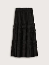 Immaculate Vegan - Baukjen Angelica Ruffle Maxi Skirt | Caviar Black