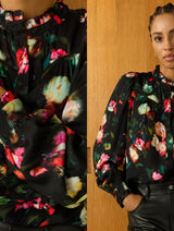 Immaculate Vegan - Baukjen Eleanor Printed Blouse | Black Bouquet