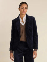 Immaculate Vegan - Baukjen Wanda Organic Cotton Corduroy Blazer | Classic Navy