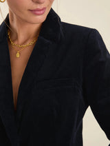 Immaculate Vegan - Baukjen Wanda Organic Cotton Corduroy Blazer | Classic Navy