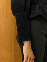 Immaculate Vegan - Baukjen Adela Peplum Top | Caviar Black