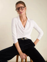 Immaculate Vegan - Baukjen Etta Cowl Neck Top | White