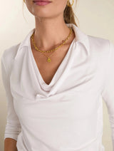 Immaculate Vegan - Baukjen Etta Cowl Neck Top | White