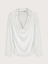 Immaculate Vegan - Baukjen Etta Cowl Neck Top | White