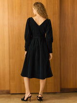 Immaculate Vegan - Baukjen Benedita Organic Cotton Midi Dress | Caviar Black