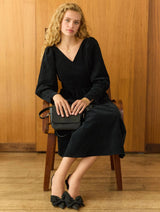 Immaculate Vegan - Baukjen Benedita Organic Cotton Midi Dress | Caviar Black