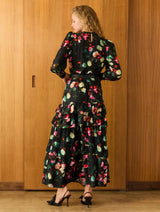 Immaculate Vegan - Baukjen Natasha Printed Maxi Dress | Black Bouquet