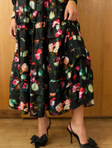Immaculate Vegan - Baukjen Natasha Printed Maxi Dress | Black Bouquet