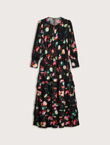 Immaculate Vegan - Baukjen Natasha Printed Maxi Dress | Black Bouquet