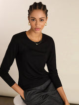 Immaculate Vegan - Baukjen Shae Shoulder Pad Top | Caviar Black