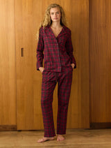 Immaculate Vegan - Baukjen Margie Check Organic Cotton Pyjamas | Burgundy Check