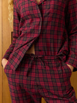 Immaculate Vegan - Baukjen Margie Check Organic Cotton Pyjamas | Burgundy Check