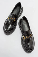 Immaculate Vegan - Prologue Shoes Simone - Black Patent Bit Platform Loafers