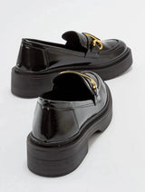 Immaculate Vegan - Prologue Shoes Simone - Black Patent Bit Platform Loafers